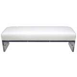 Used Steven Chase Lucite Ziggurat Bench in Bleached Silk
