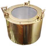 Italian Brass "Porthole" Ice Bucket