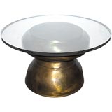 Custom Michael Taylor Bronze Drum Table