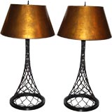 Unusual Custom Lattice Lamps