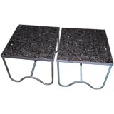 Rare Walter Lamb Side Table with Polished Granite Top