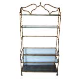 Gold Leafed iron "Bamboo" Étagère