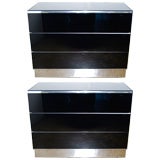 Black Mirrored Chest of Drawers by Ello