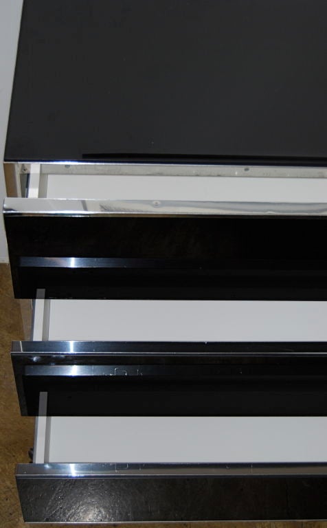 Black Mirrored Chest of Drawers by Ello