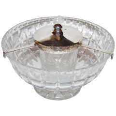 Vintage Tiffany Caviar Server with Hawkes Crystal Bowl