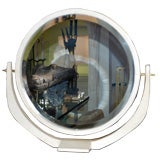 French Parchment Covered Vanity Mirror