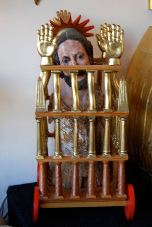 Pedro Friedeberg Sculpture of a Caged Saint 2