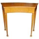 Sycamore Demi Lune Console in the Style of Andre Arbus