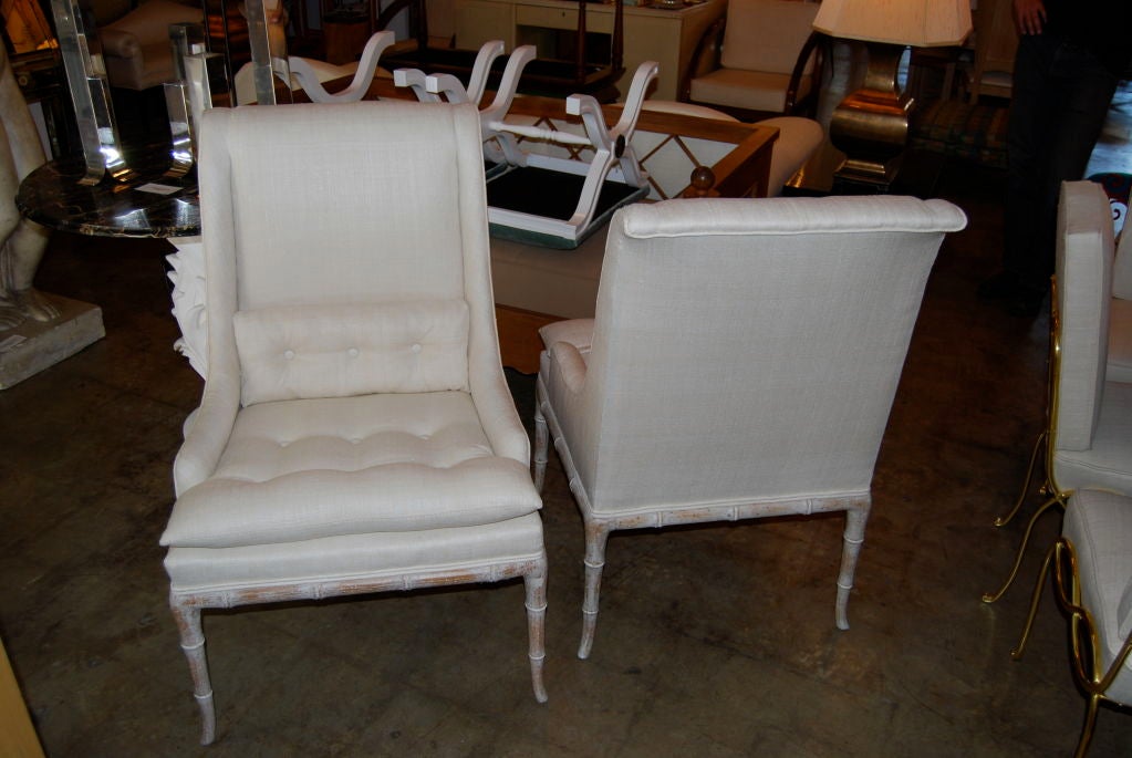 Mid-20th Century Custom Robsjohn Gibbings High Back Chairs