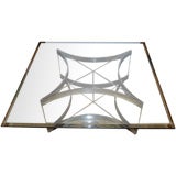Alessandro Albrizzi Acrylic and Chrome Cocktail Table