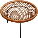 French Iron and Rattan "Catch All"