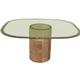 Custom Knoll Dining Table Clad in Elephant Hide