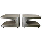 Fantastic French Stainless Stell Side Tables