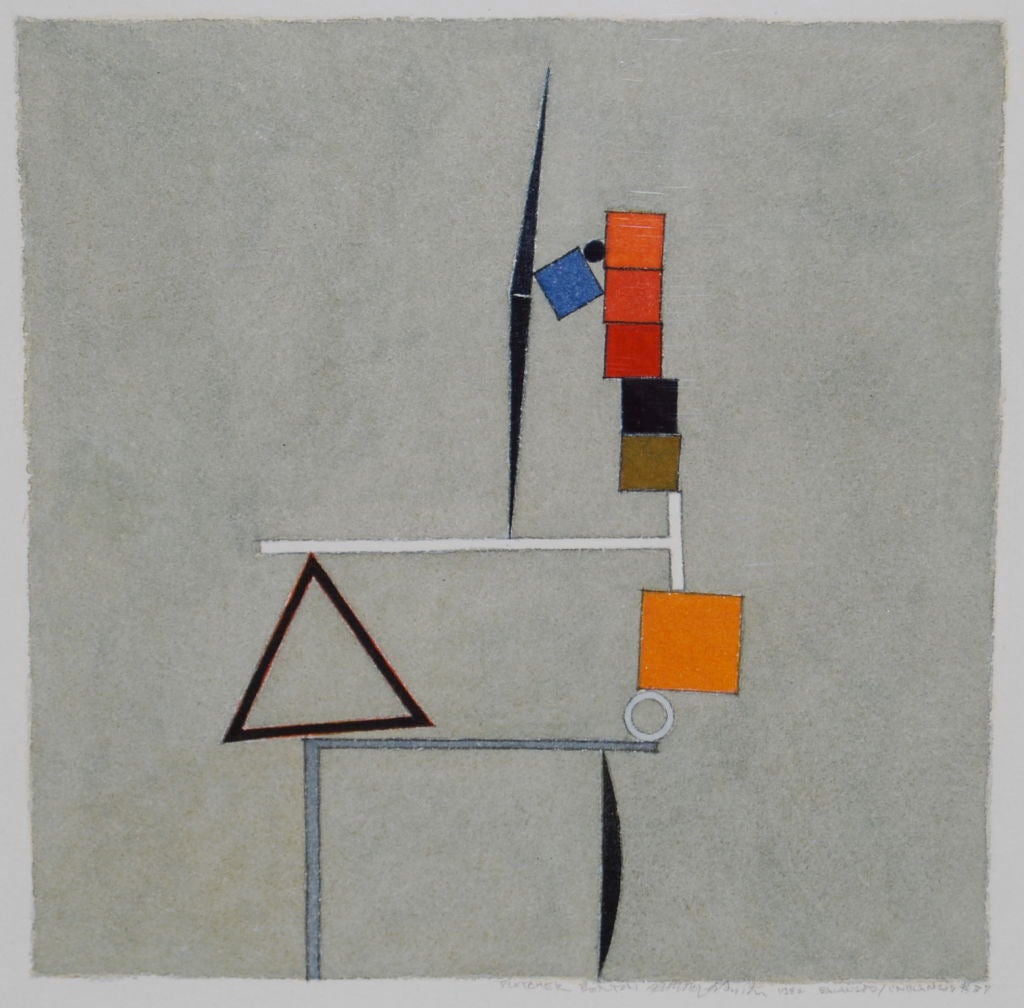 Fletcher Benton "Balance/Unbalance #37" Watercolor