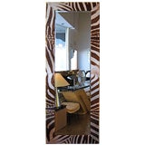 Massive Zebra Covered Wall Mirror