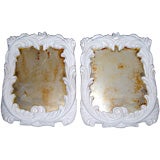 Pair of French Forties Plaster Mirrors