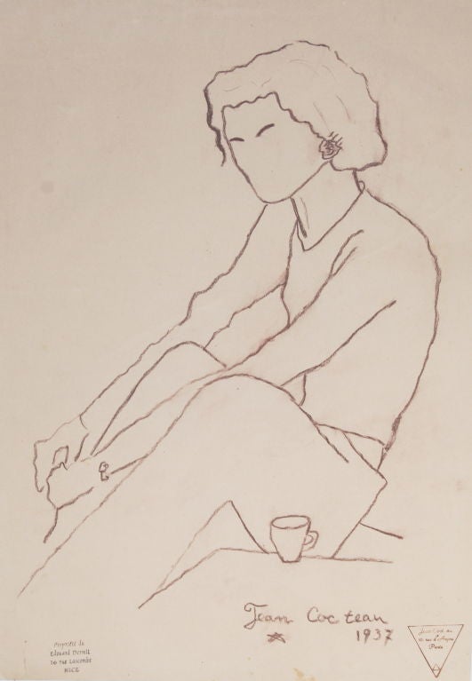 Portrait of Coco Chanel by Jean Cocteau