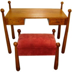 Jean Royere "Quilles" Desk and Stool