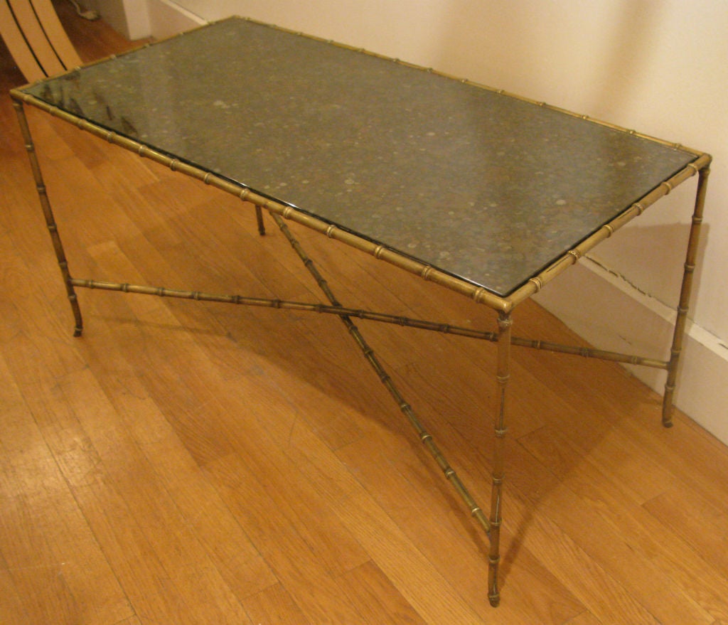 Faux Bamboo Frame 'Bagues' Style Coffee Table