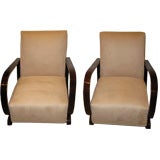 Pair of Art Deco 'Oceanliner Sleek' Arm Chairs