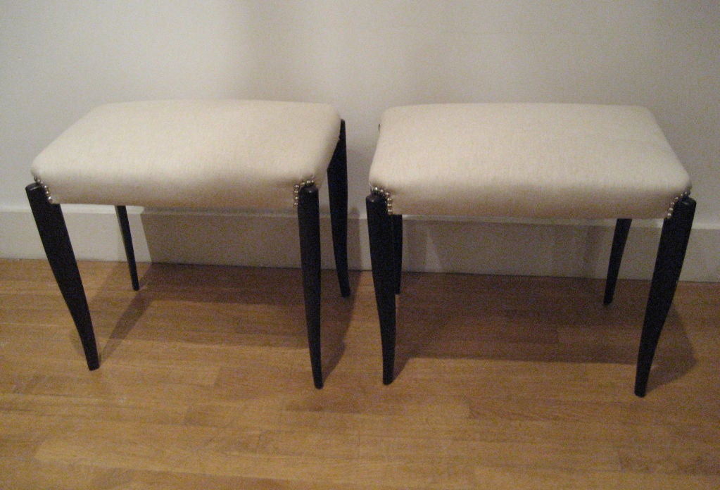 Pair of Italian 1940's Benches in the Style of Oswaldo Borsani