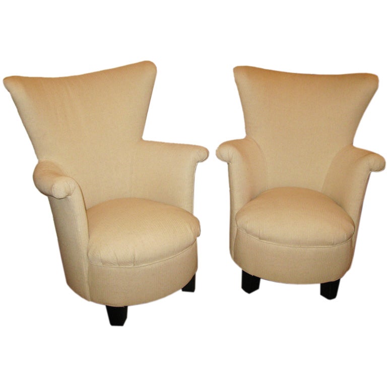 Pair of Italian Mid-Century Modern Arm Chairs *now $4, 800.00 For Sale