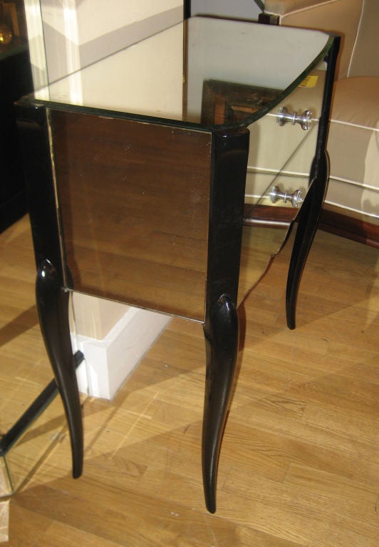 #4212 Mirrored 2-Drawer Side Table