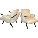 #4236 Pair of Mid-Century Modern Italian Arm Chairs