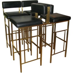 Set of 4 Geometric Design Barstools