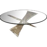 Lucite Coffee Table with Glass Top.