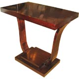 Vintage Elegant 'Lyre' Shape French 1940's Mahogany Side Table