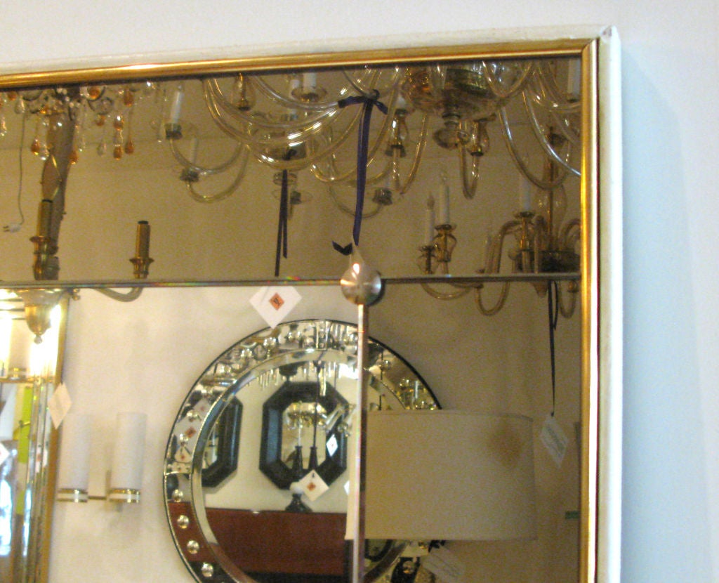 French 1970's Parclose Mirror with Smoked Frame