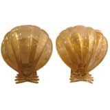 Murano Wall Sconces *re-edition of Seguso 1940's Shell Sconces