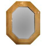 Bone Framed Octagonal Mirror in the style of Karl Springer