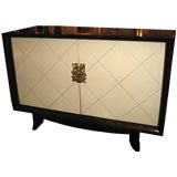 French 1930's Stylish Art Deco Buffet with Parchment Doors