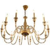 Superb Fluted Glass Murano Chandelier