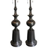 A Pair of Stiffel Bronzed  Metal Table Lamps.