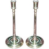 A pair of brass candlestick