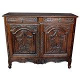A Well-Carved French Provincial Oak 2-Door Sideboard