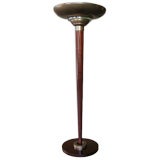 A Tall & Striking French Art Deco Mahogany Torchiere/Floor Lamp