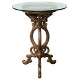 An Unusual German Black Forest Carved Giltwood Side Table