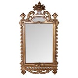 Well-Carved French Louis XVI Style Giltwood Mirror With Crest