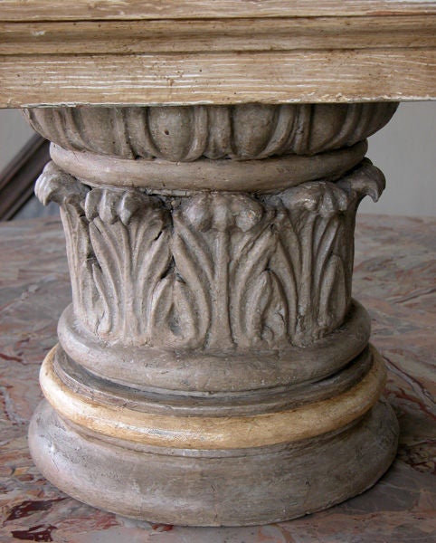 An American Neoclassical Style Gray Painted Plinth or Side Table 3