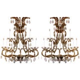 A Monumental Pair of French Maria Theresa Style Wall Sconces