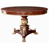 A Well-Carved Danish Christian VIII Mahogany  Oval Center Table