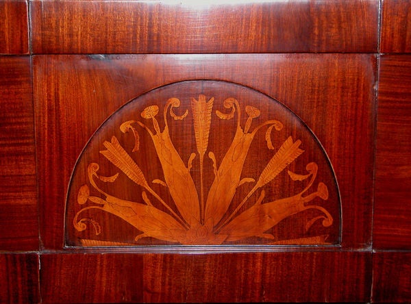 An Exquisite Danish Empire Mahogany Pier Mirror w/Blond Inlay