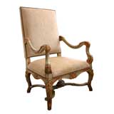 A French Regence Style Pale Green Painted
Parcel-Gilt Armchair A French Regence Style Pale Green Painted
Parcel-Gilt Armchair