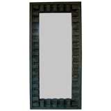 Massive American Verdigris Copper Mirror of Cornice Elements