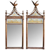 An Elegant Pair of English Edwardian Giltwood Mirrors