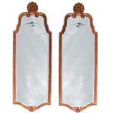Antique An Elegant Pair of French Regence Style Giltwood Pier Mirrors